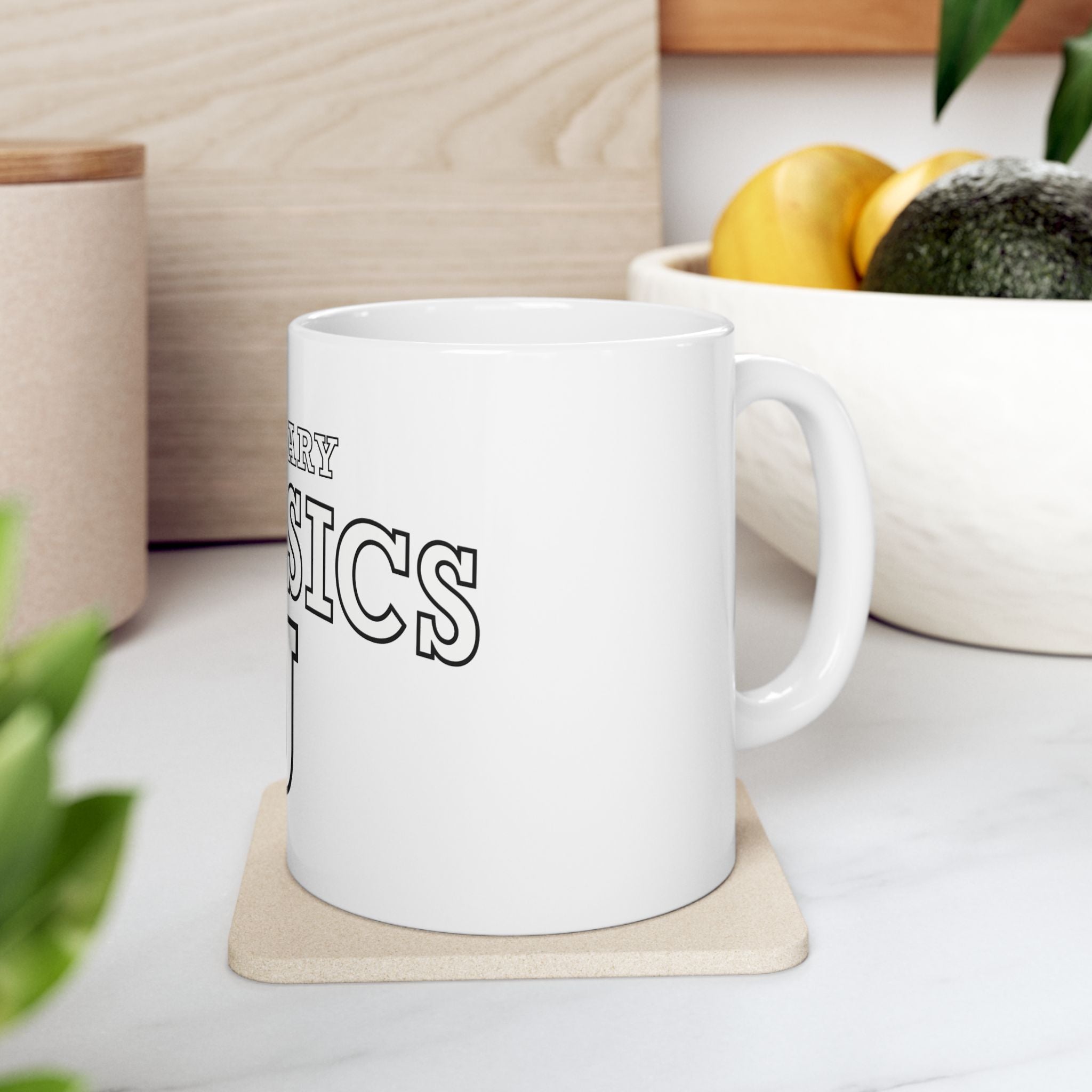 Literary Classic U - Ceramic Mug - Black and White - Bookish Nostalgia 