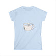 Hot Tub of Tea - Women's Softstyle Tee - Light Blue - Bookish Nostalgia