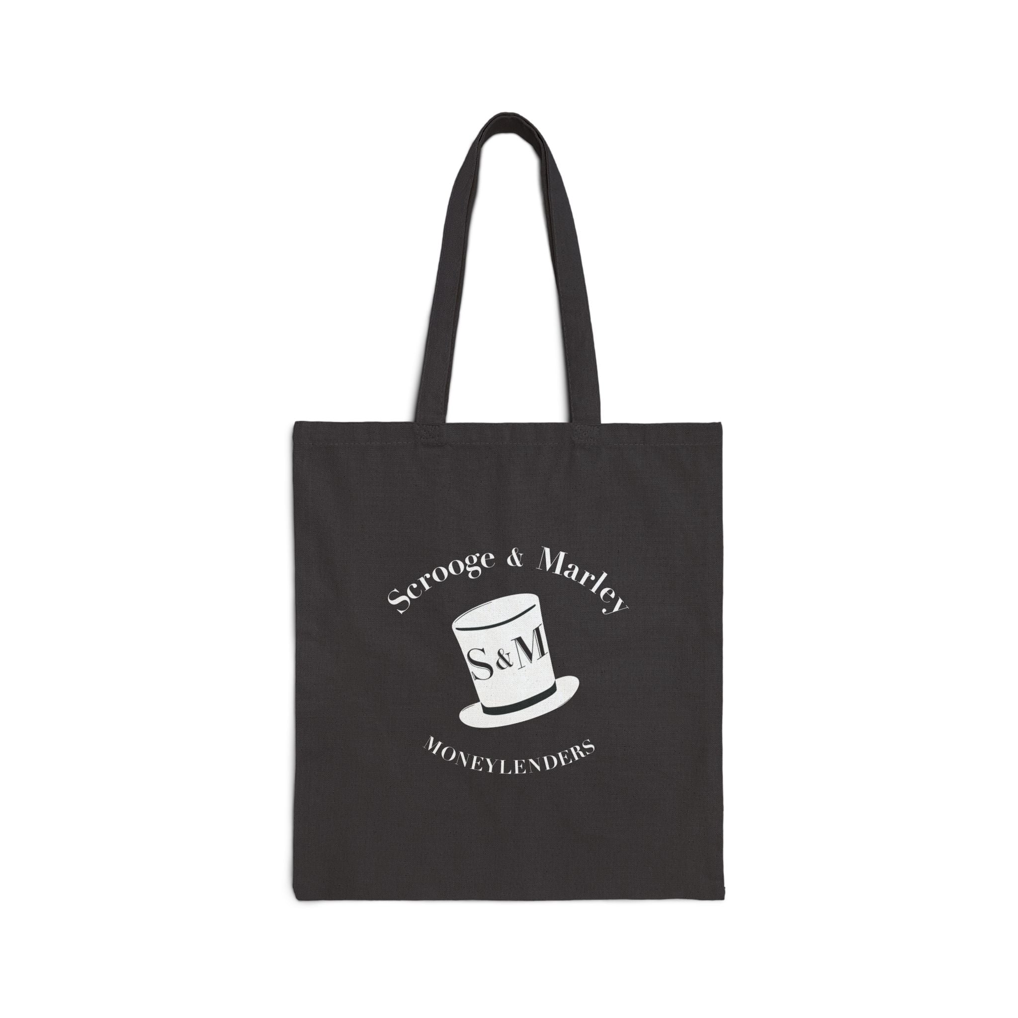 Scrooge & Marley Moneylenders - Canvas Tote Bag - Black- Bookish Nostalgia 