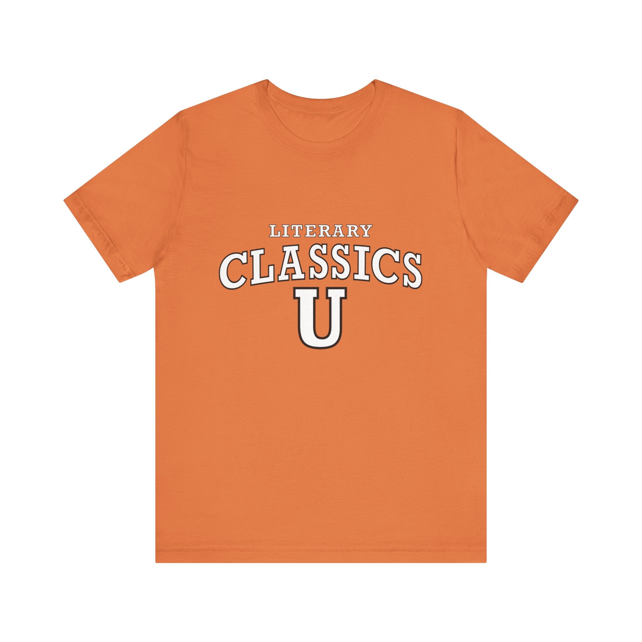Literary Classics U - Unisex T-Shirt - Burnt Orange - Bookish Nostalgia 