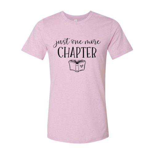 Just One More Chapter Design | T-Shirt | Heather Prism Lilac | Bookish Nostalgia 