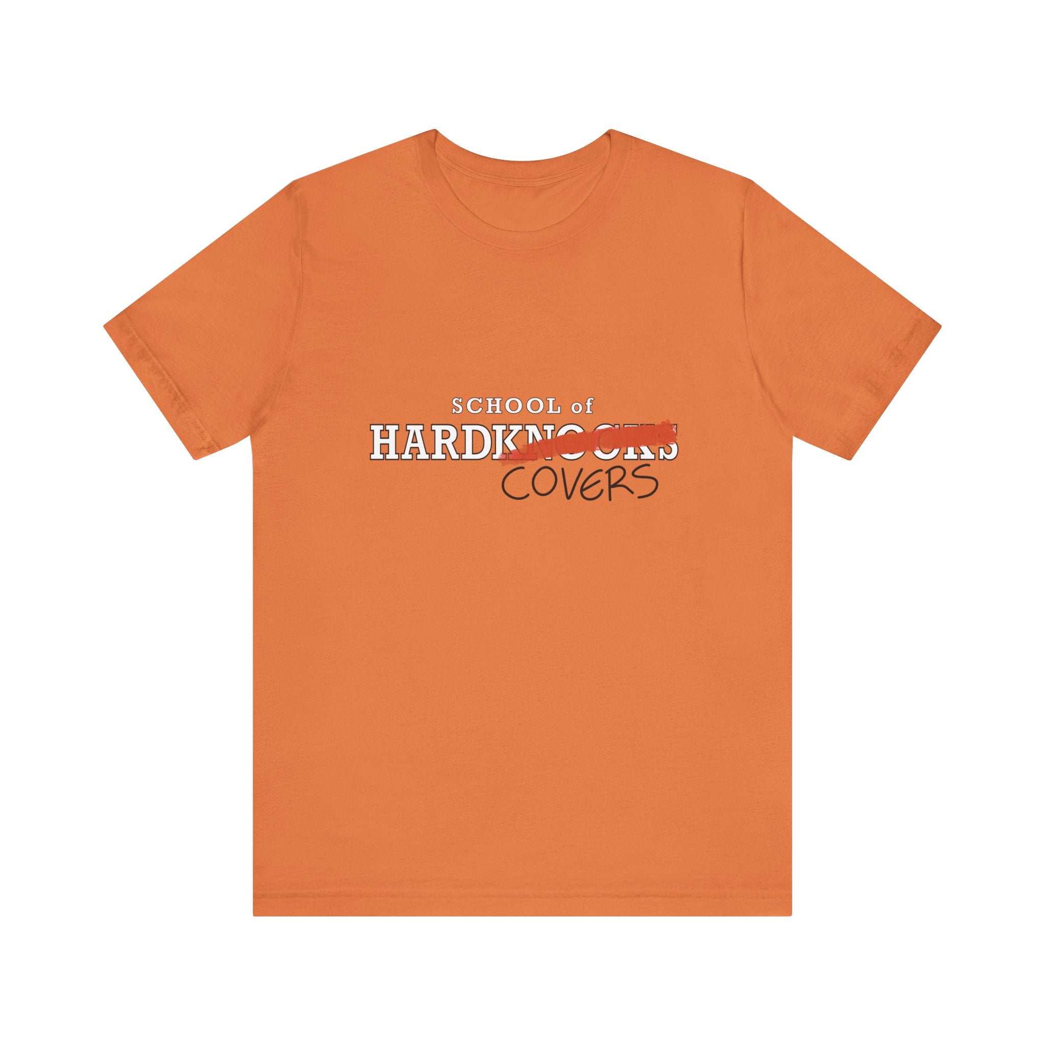 School of HardCovers | Unisex Tee | Burnt Orange | Bookish Nostalgia 