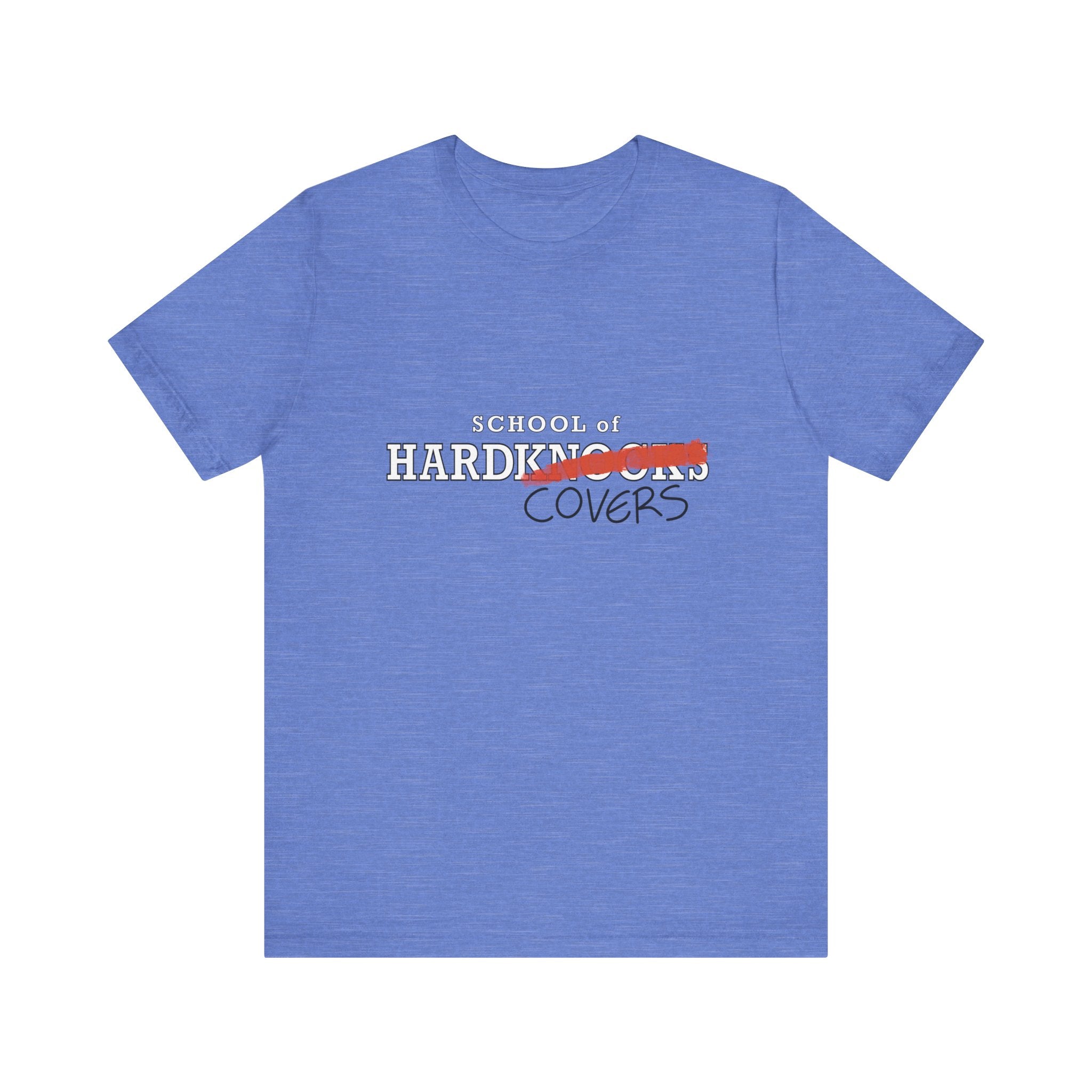 School of HardCovers | Unisex Tee | Heather Columbia Blue | Bookish Nostalgia 