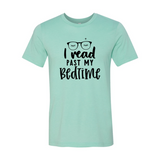 I Read Past My Bedtime Design | T-Shirt | Heather Mint | Bookish Nostalgia 