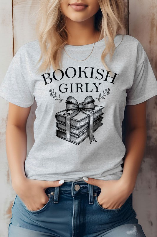 Vintage Coquette Book Graphic Tee | Ash | Bookish Nostalgia 