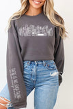 Celestial Floral Books Graphic Sweatshirt | CHARCOAL | Bookish Nostalgia