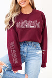 Celestial Floral Books Graphic Sweatshirt | MAROON | Bookish Nostalgia