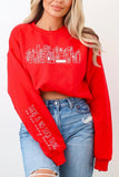 Celestial Floral Books Graphic Sweatshirt | Red | Bookish Nostalgia