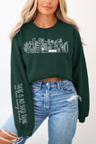 Celestial Floral Books Graphic Sweatshirt | Forest Green | Bookish Nostalgia