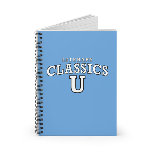 Ruled Line Spiral Notebook - Literary Classics U Design - Bookish Nostalgia 