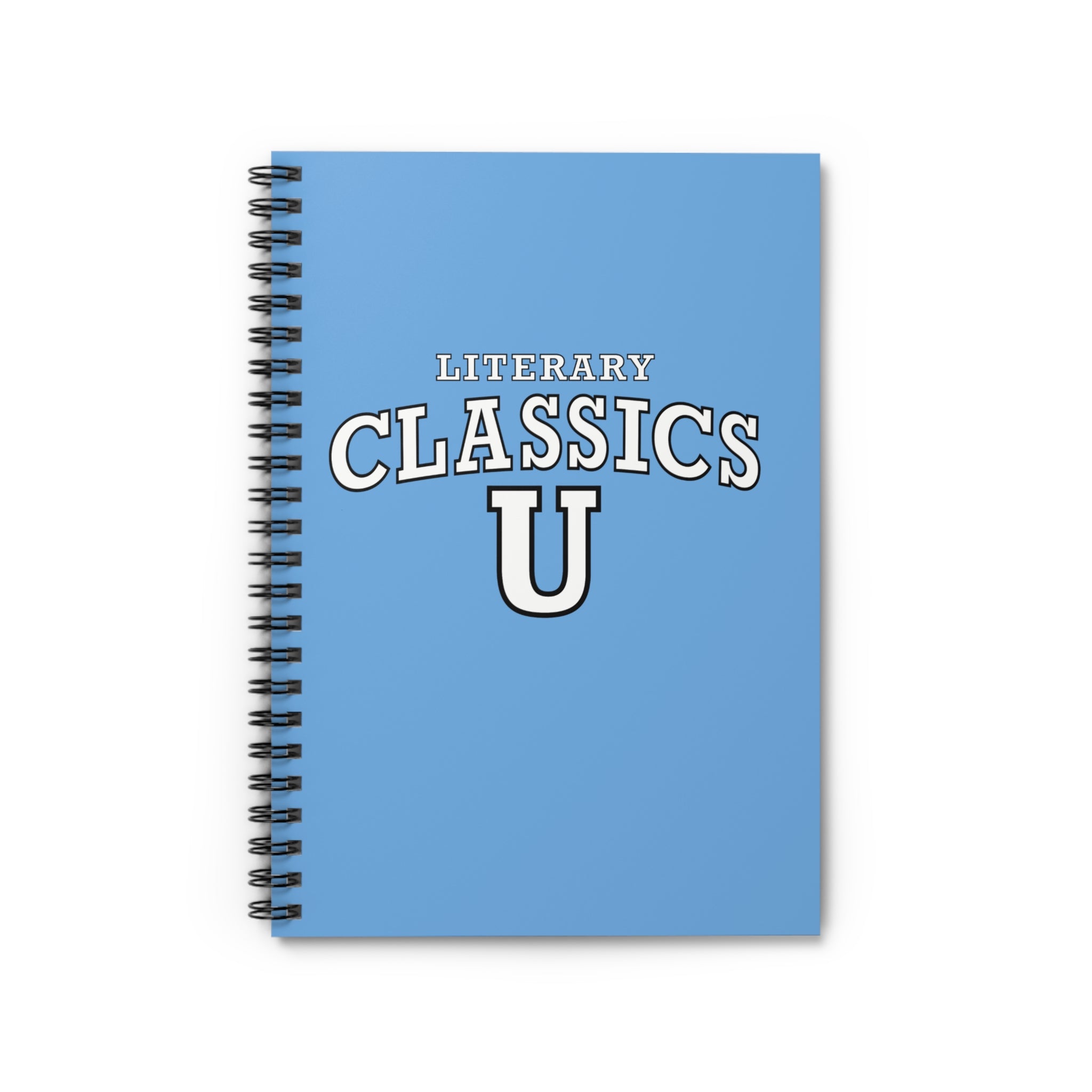 Ruled Line Spiral Notebook - Literary Classics U Design - Bookish Nostalgia 