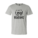 I Read Past My Bedtime Design | T-Shirt | Athletic Heather | Bookish Nostalgia 