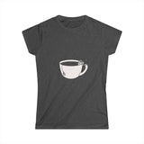 Hot Tub of Tea & Sun - Women's Softstyle Tee - Dark Heather - Bookish Nostalgia