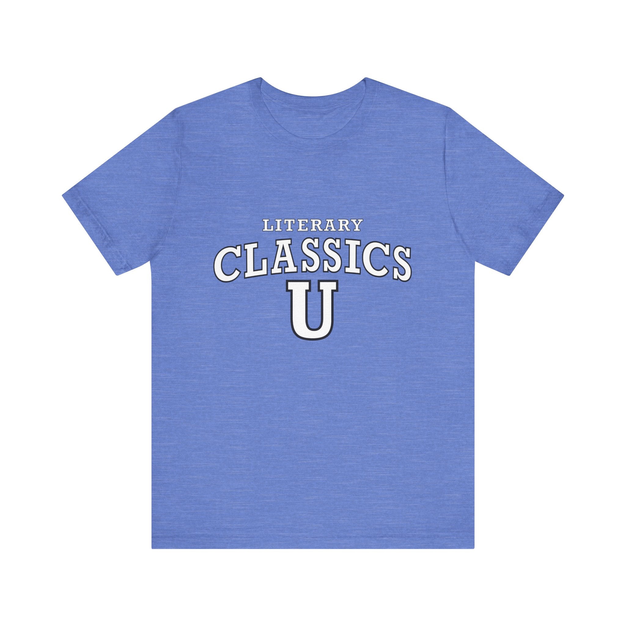 Literary Classics U - Unisex T-Shirt - Heather Columbia Blue - Bookish Nostalgia 