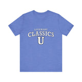 Literary Classics U - Unisex T-Shirt - Heather Columbia Blue - Bookish Nostalgia 