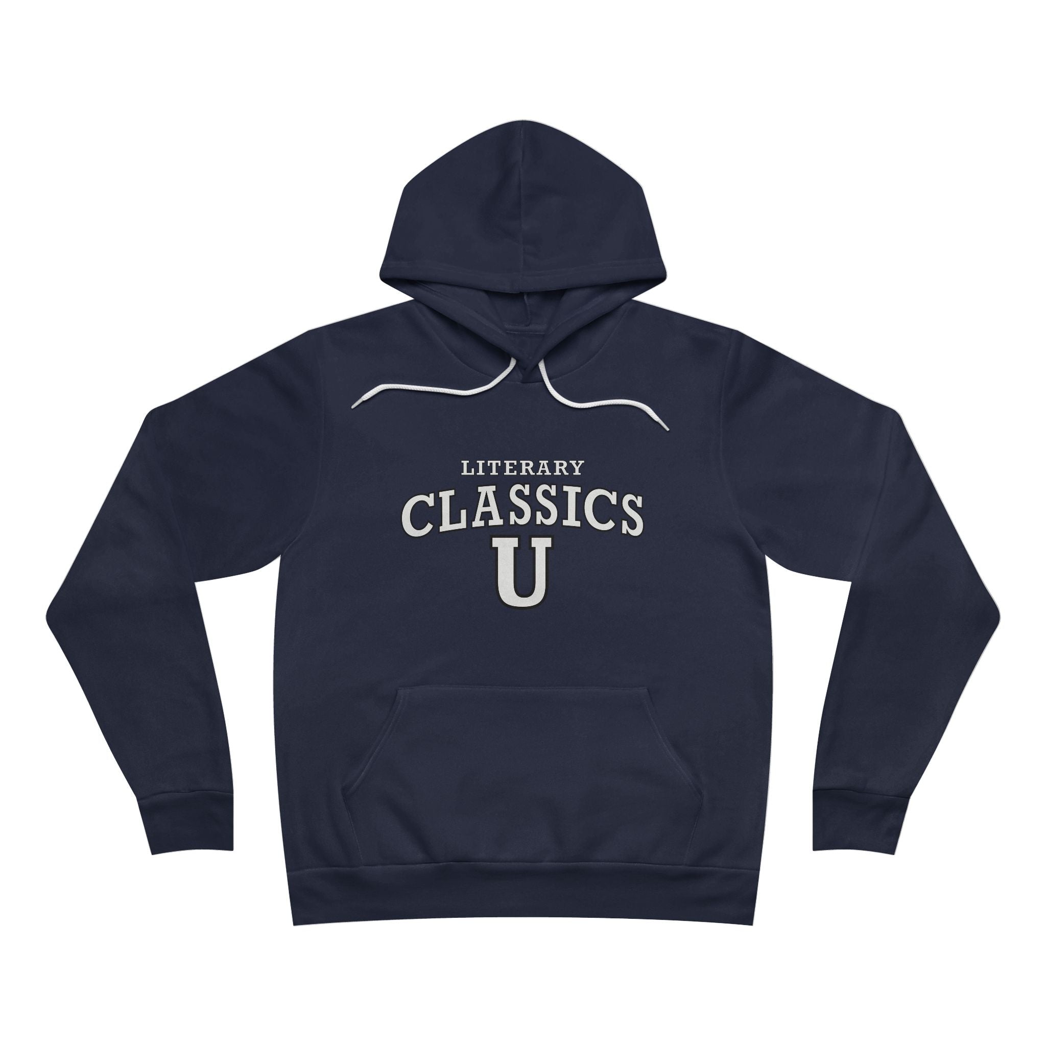 Literary Class U Design - Fleece Hoodie - Navy - Bookish Nostalgia 