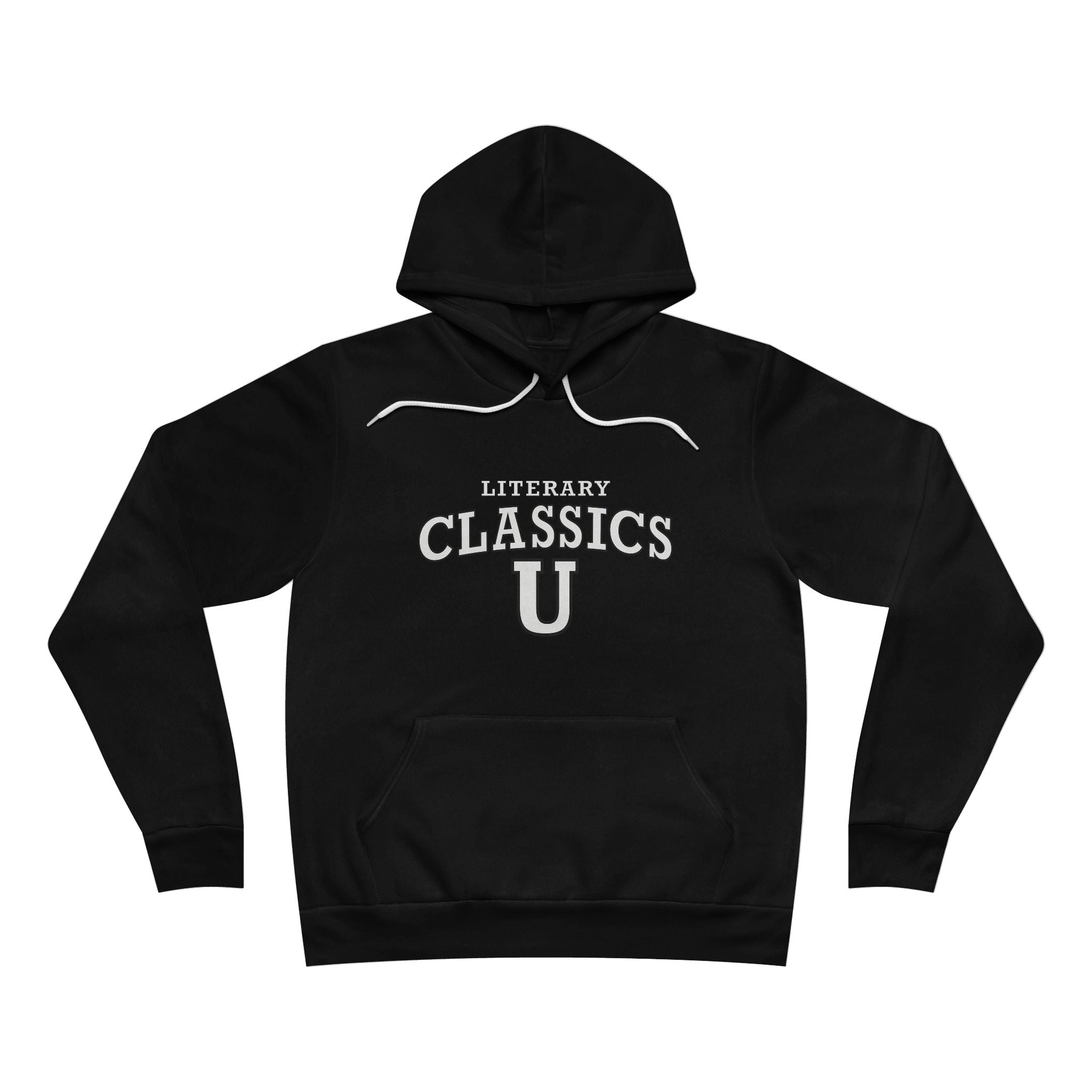 Literary Class U Design - Fleece Hoodie - Black - Bookish Nostalgia 
