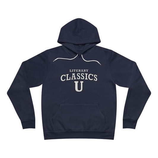 Literary Class U Design - Fleece Hoodie - Navy - Bookish Nostalgia 