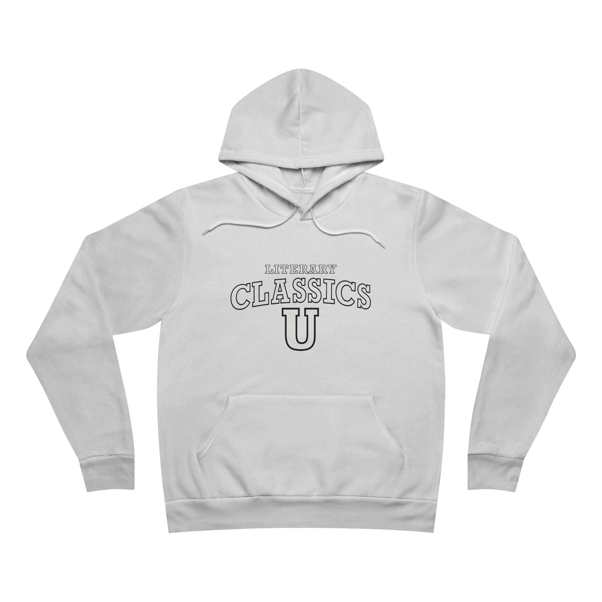Literary Class U Design - Fleece Hoodie - White - Bookish Nostalgia 