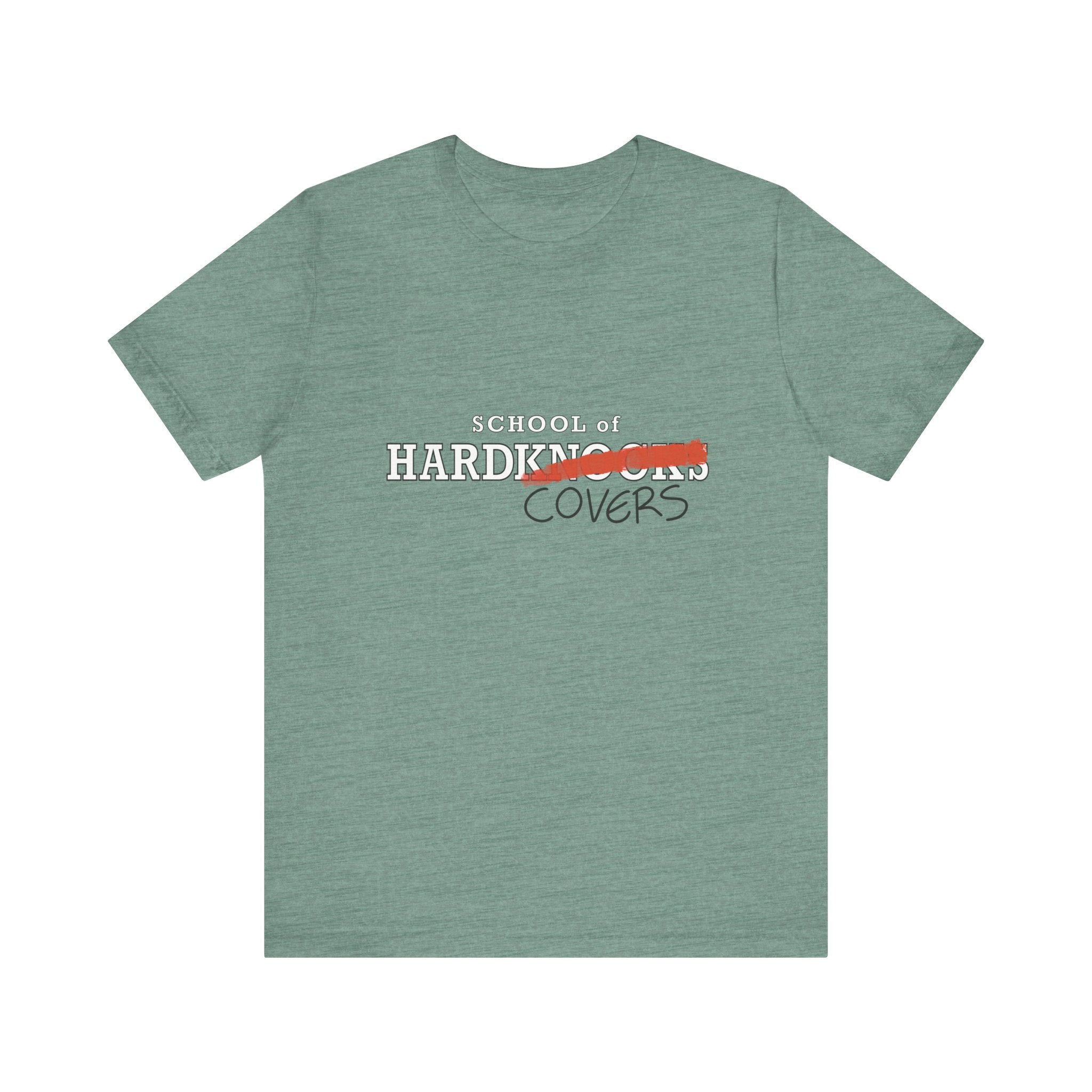 School of HardCovers | Unisex Tee | Heather Dusty Blue | Bookish Nostalgia 