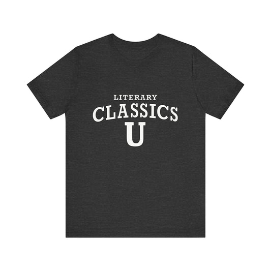 Literary Classics U - Unisex T-Shirt - Dark Grey Heather - Bookish Nostalgia 