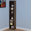 Glimmering Brown Narrow Wooden Bookcase | Bookish Nostalgia 