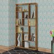 Metal And Wood Modern Style Bookcase With Multiple Shelves | Bookish Nostalgia
