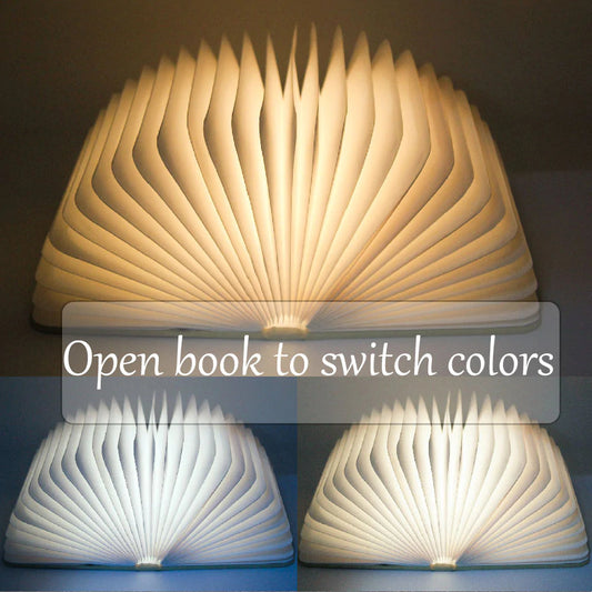 Portable LED Book Decor Night Light | Open book to switch colors | Bookish Nostalgia