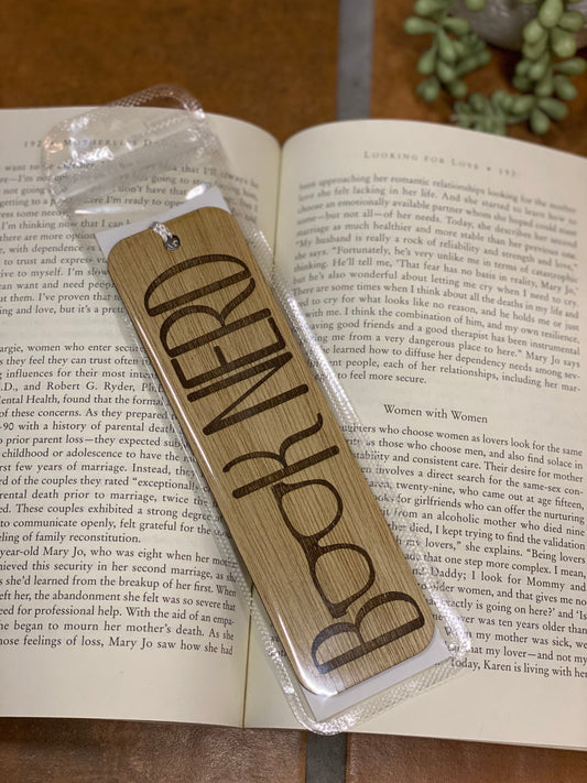 Book Nerd Wooden Bookmark | Bookish Nostalgia 