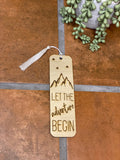 Let The Adventure Begin Design | Wooden Bookmark | Bookish Nostalgia