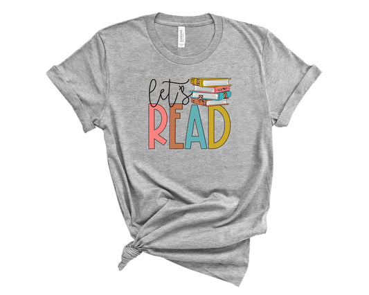 Lets Read Design | Tee Shirt | Bookish Nostalgia 