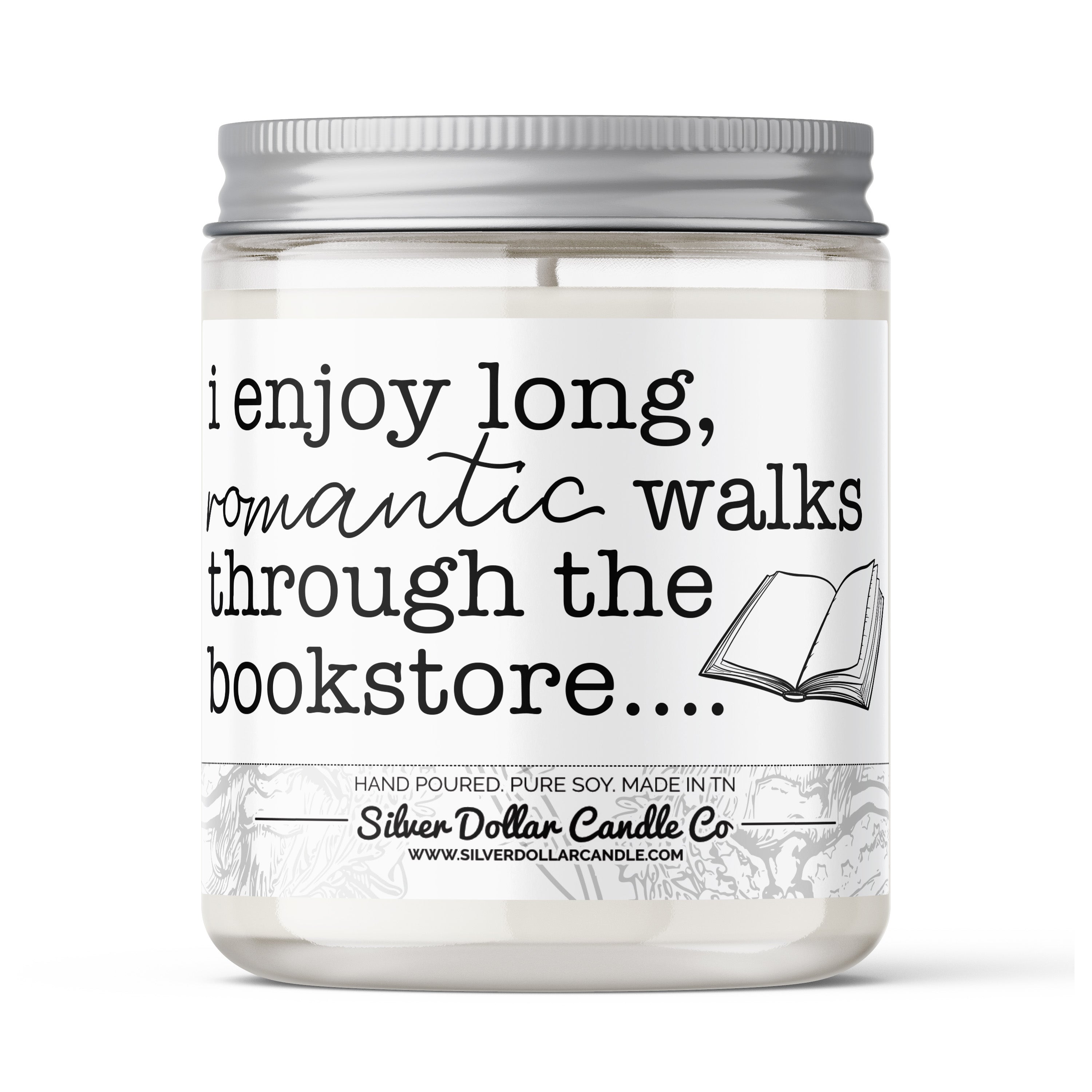 'I Enjoy Long Walks Through The Bookstore' Book Candle | Bookish Nostalgia 