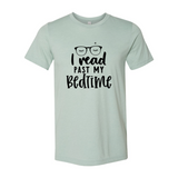 I Read Past My Bedtime Design | T-Shirt | Heather Dusty Blue | Bookish Nostalgia 