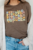 Book Worm Reading Floral Graphic Tee | Heather Brown | Bookish Nostalgia