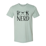 Book Nerd Shirt | Heather Dusty Blue | Bookish Nostalgia 