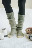 Cozy Ribbed Knit Lounge Socks | Mint | Bookish Nostalgia