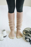 Cozy Ribbed Knit Lounge Socks | Pink | Bookish Nostalgia