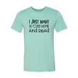 I Just Want To Stay Home And Read Design | T-Shirt | Heather Mint | Bookish Nostalgia 