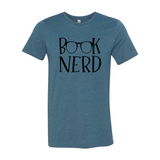 Book Nerd Shirt | Heather Deep Teal | Bookish Nostalgia 