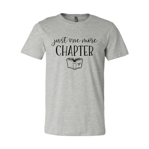 Just One More Chapter Design | T-Shirt | Athletic Heather | Bookish Nostalgia 