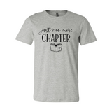 Just One More Chapter Design | T-Shirt | Athletic Heather | Bookish Nostalgia 