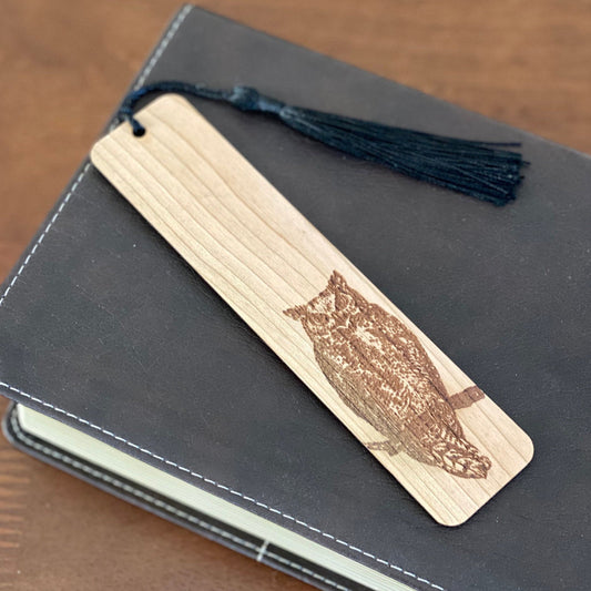 Owl Engraved Design | Wood Bookmark | Bookish Nostalgia