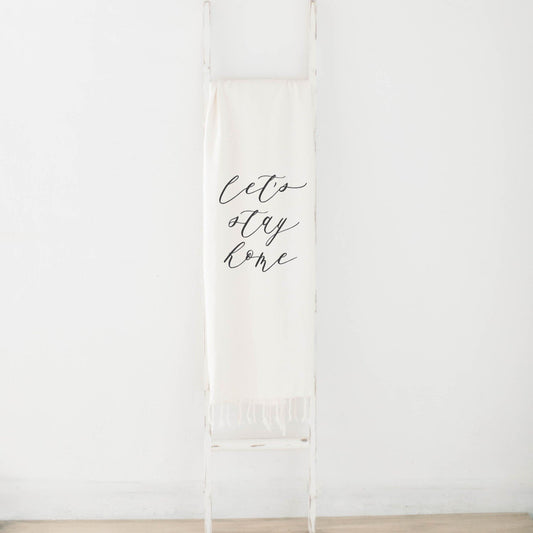 Let's Stay Home Design | Throw Blanket | Bookish Nostalgia 