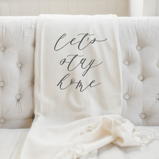 Let's Stay Home Design | Throw Blanket | Bookish Nostalgia 