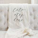 Let's Stay Home Design | Throw Blanket | Bookish Nostalgia 