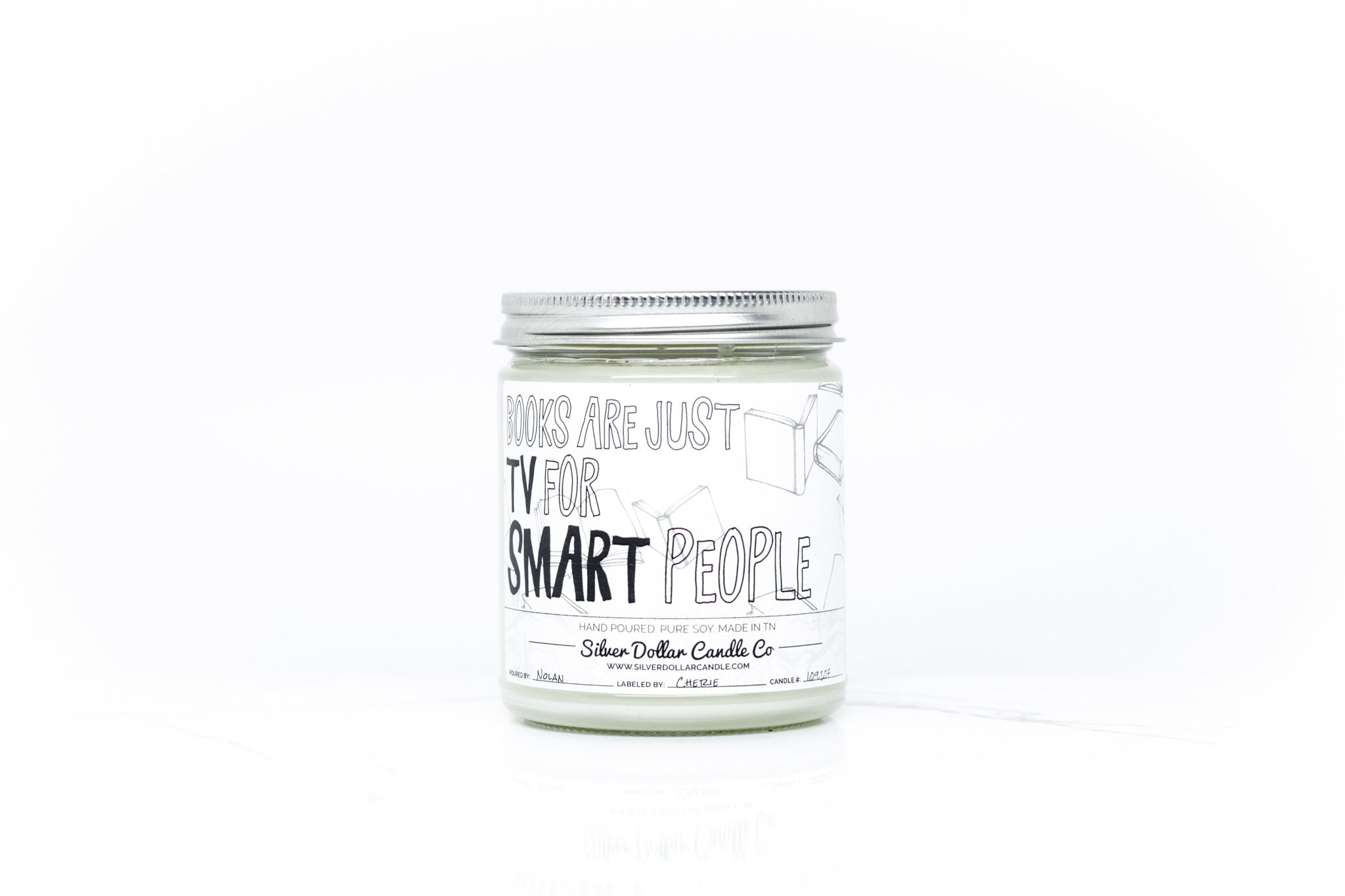 Books Are Just TV For Smart People Candle | Bookish Nostalgia