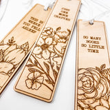 Book Lovers Wooden Bookmark | Just One More Chapter Design | Bookish Nostalgia 