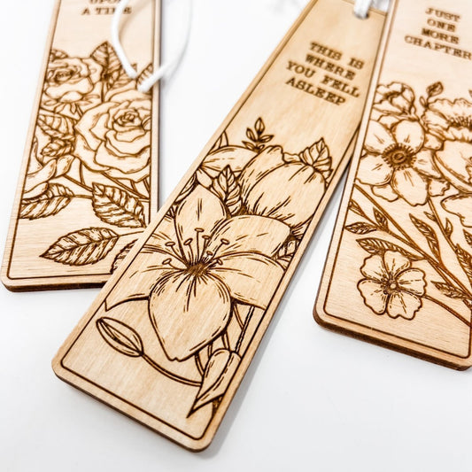 Book Lovers Wooden Bookmark | This is Where You Fell Asleep Design | Bookish Nostalgia 
