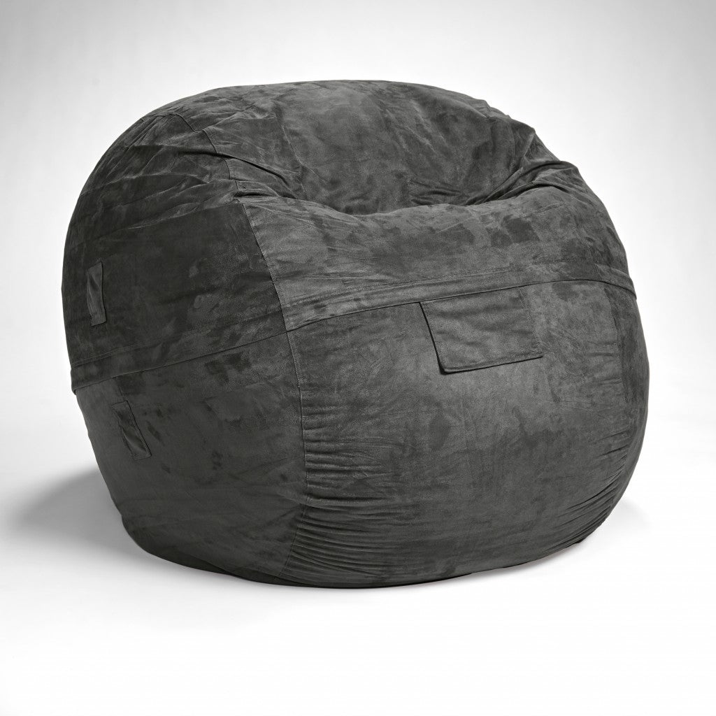 Cozy Dark Gray Bean Bag Chair - ShopCozyCorner | Bookish Nostalgia 