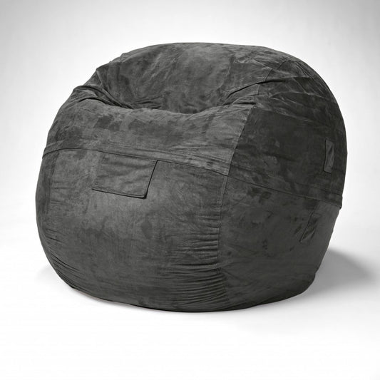 Cozy Dark Gray Bean Bag Chair - ShopCozyCorner | Bookish Nostalgia